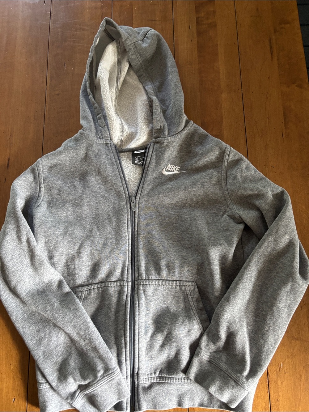 Nike big Boys XL GrayFull-Zip sweatshirt Hoodie